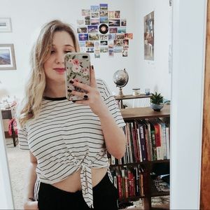 SOLD - Vintage Tied Crop Top